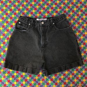 Vintage black denim shorts